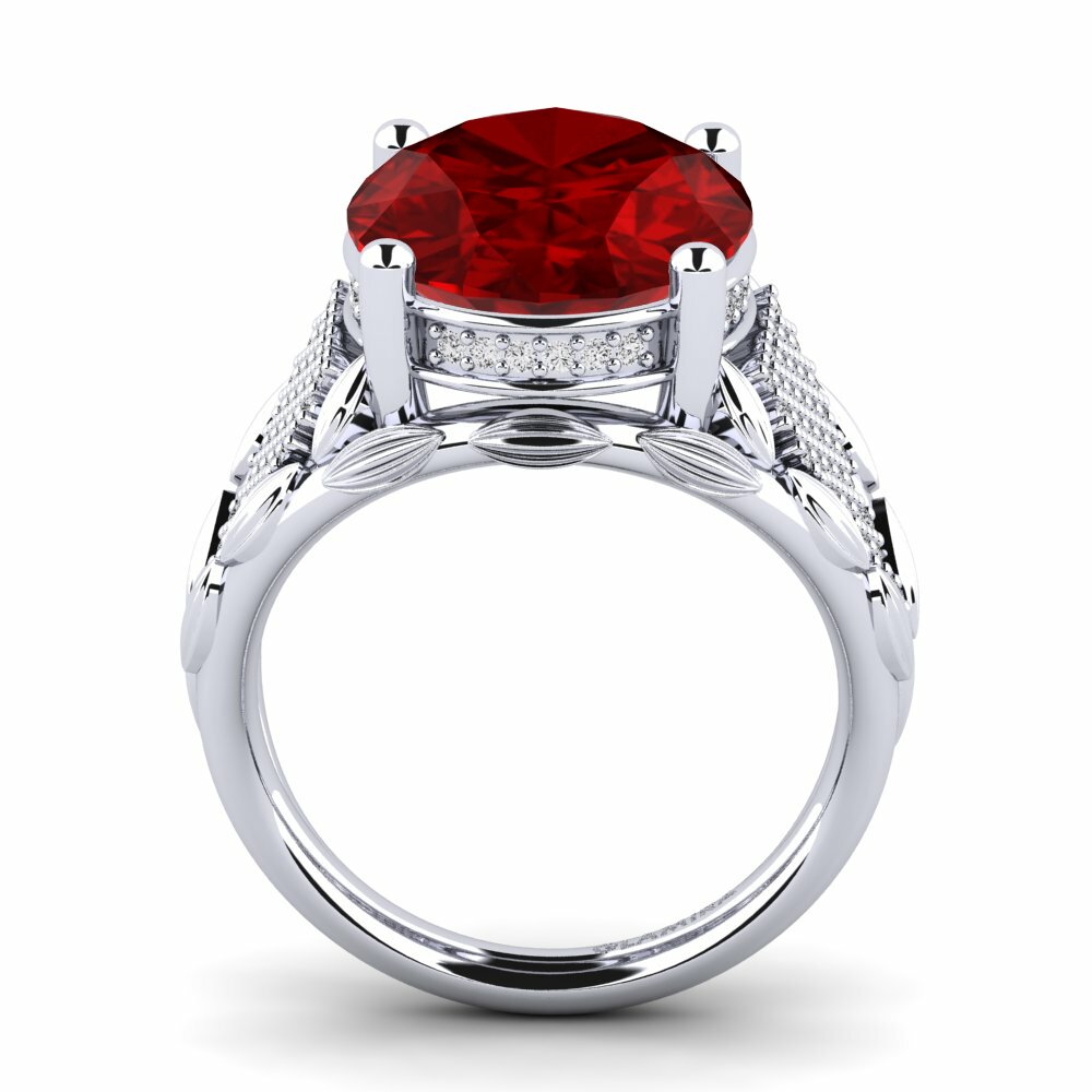 Nhẫn Gaye Đá Ruby (Đá nhân tạo)