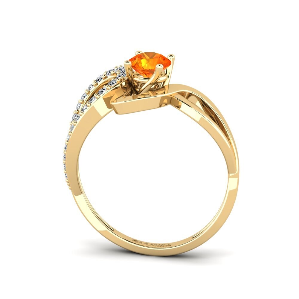 Orangefarbener Saphir Ring Geber