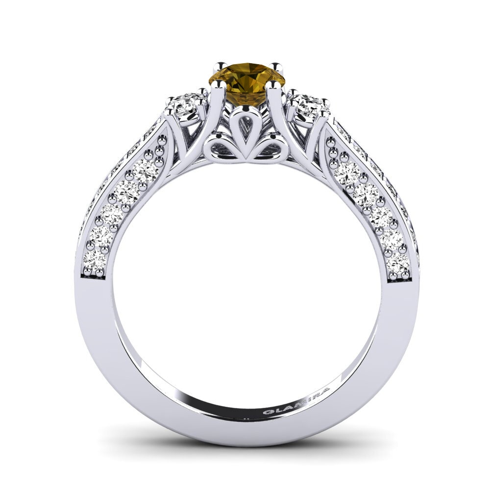 Brown Zircon Bridal Set Gemmiferous Ring A
