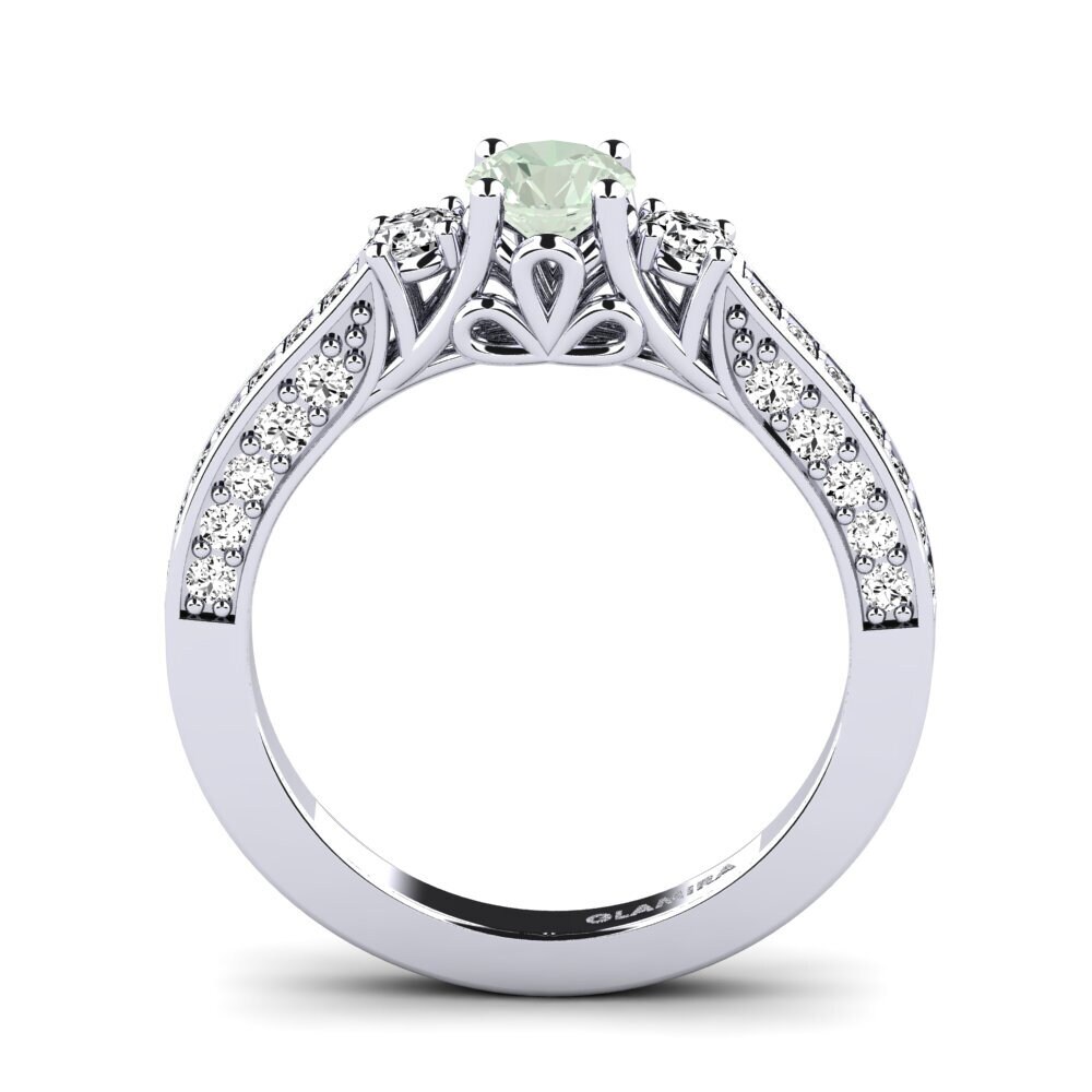 Amatista verde Set de Anillos Gemmiferous Anillo A