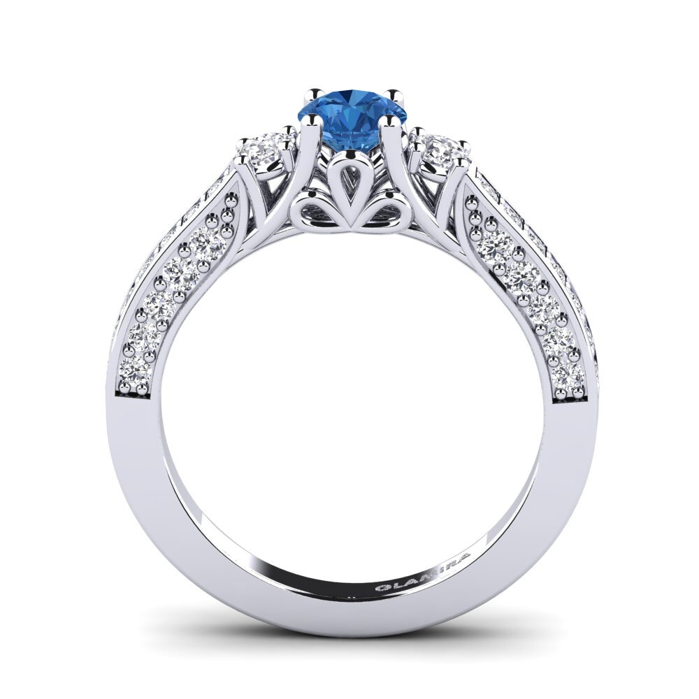 Circonita Azul Oscuro Set de Anillos Gemmiferous Anillo A