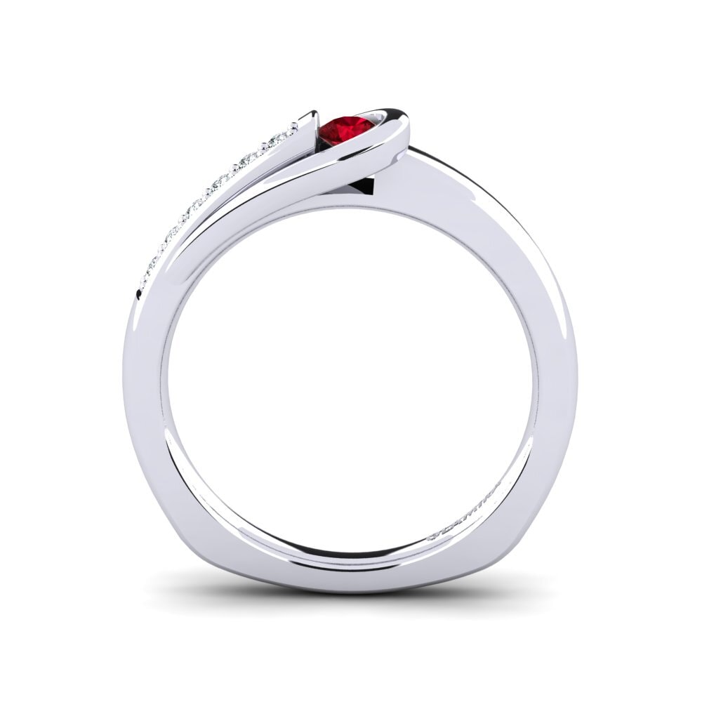 Red Zirconia Engagement Ring Genifer 0.1 crt