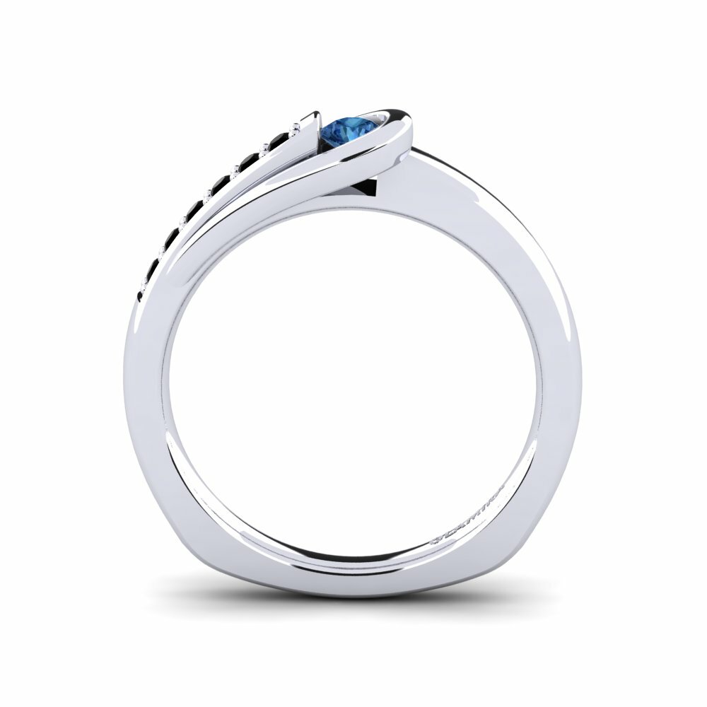 Donker Blauwe Zirkoon Verlovingsring Genifer 0.1 crt