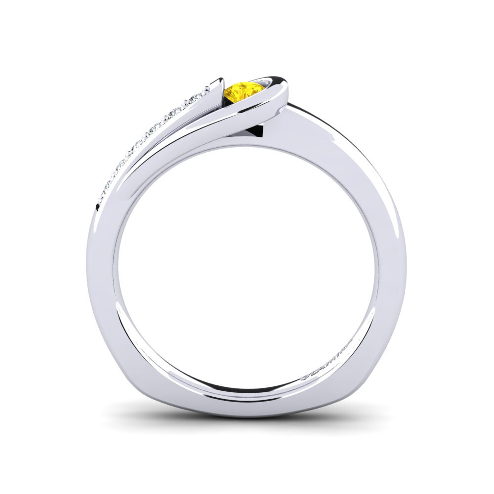 Yellow Sapphire Engagement Ring Genifer 0.1 crt