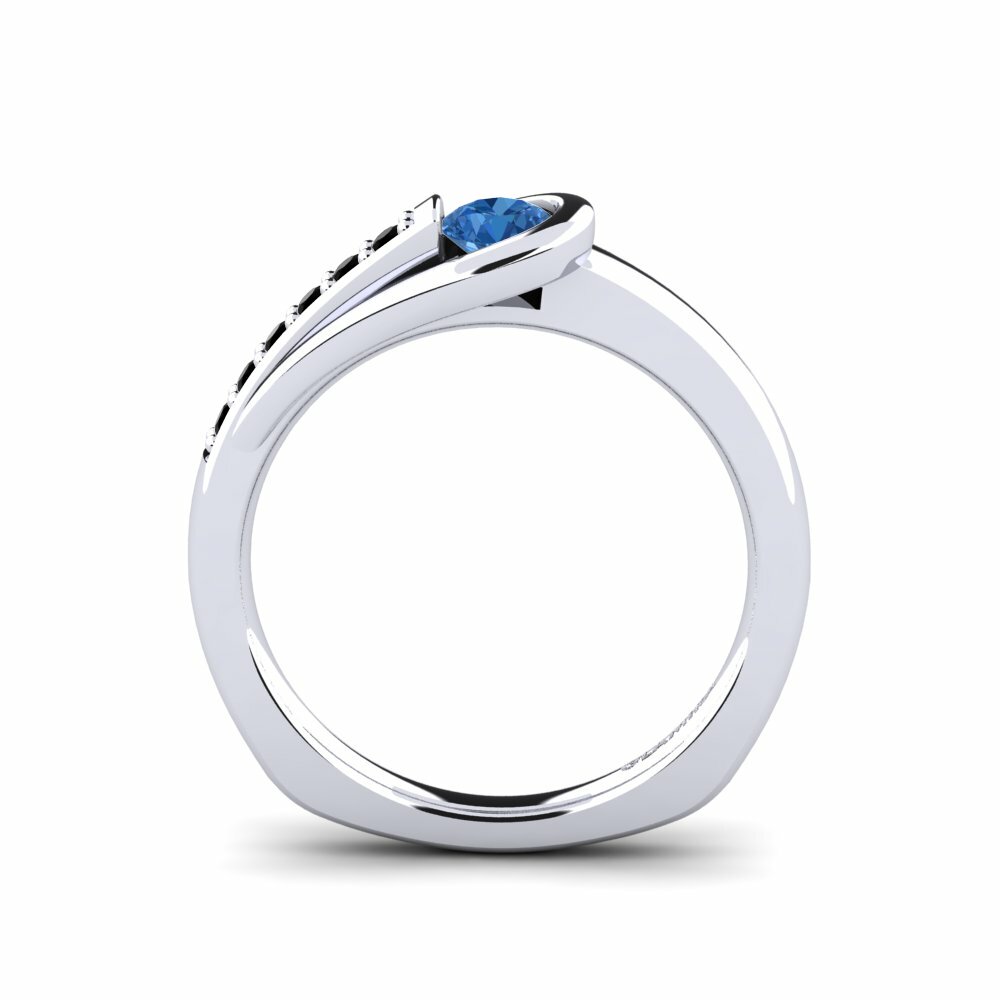Donker Blauwe Zirkoon Verlovingsring Genifer 0.25 crt
