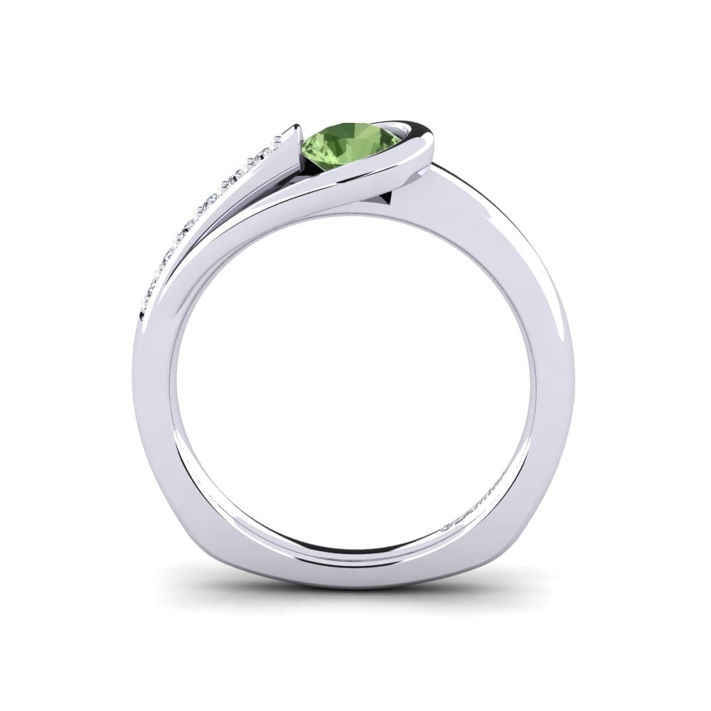 Green Sapphire Engagement Ring Genifer 0.5 crt