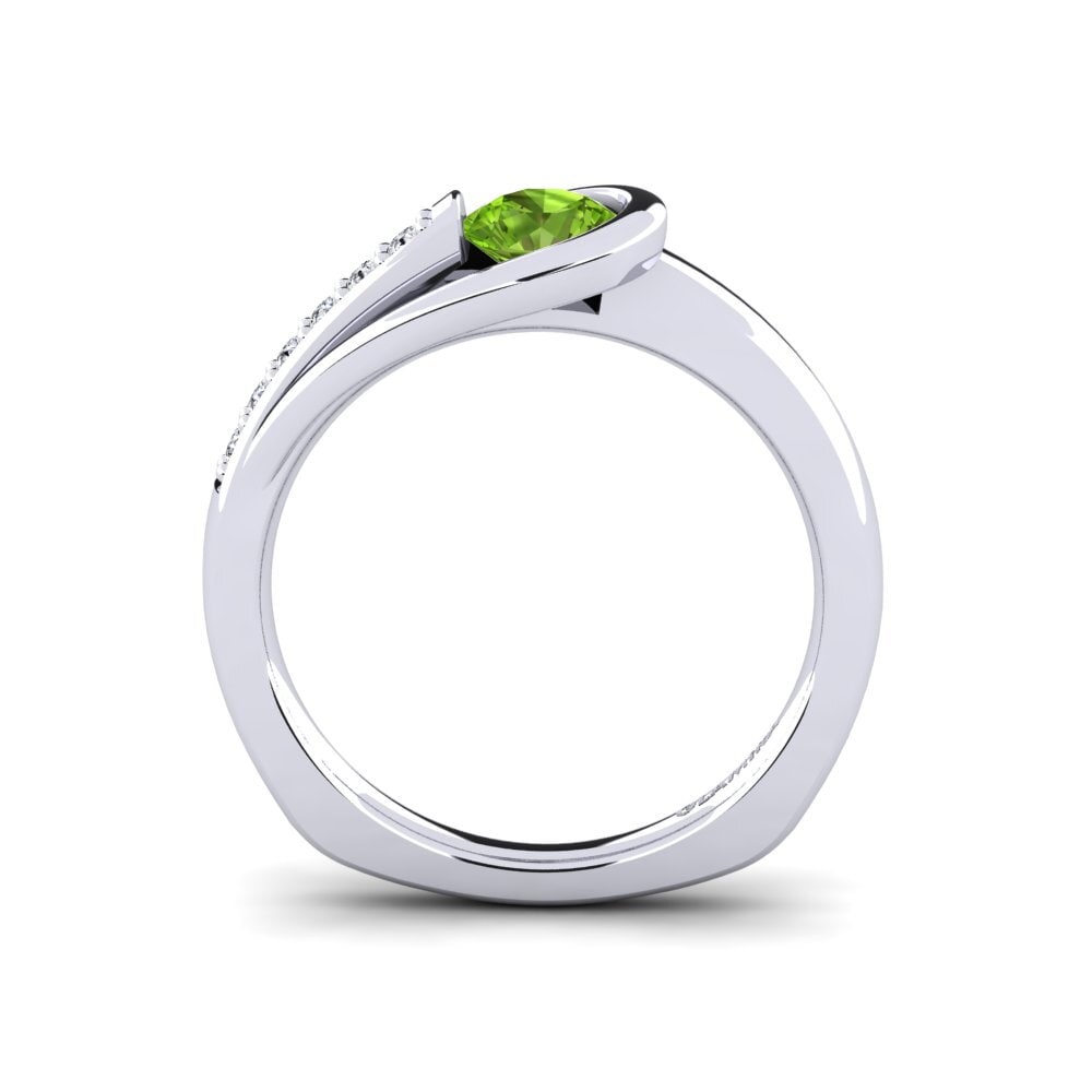 Peridot Engagement Ring Genifer 0.5 crt