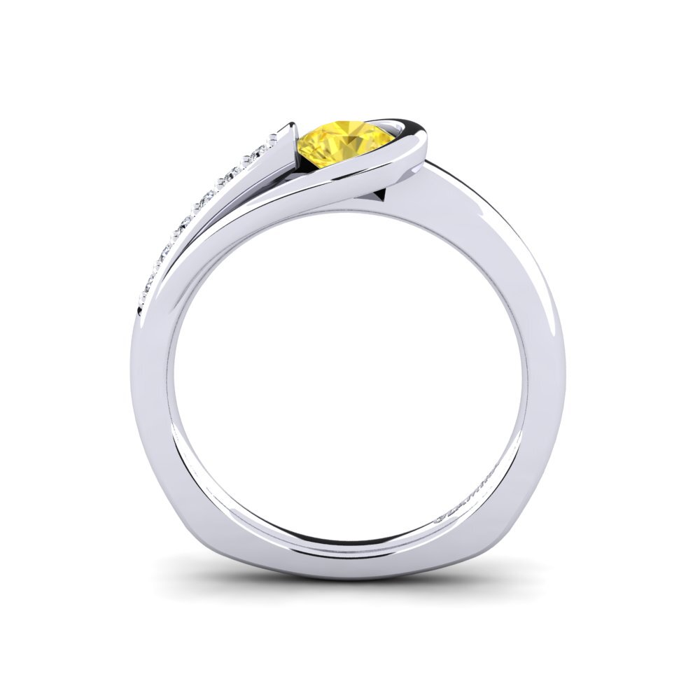 Yellow Sapphire Engagement Ring Genifer 0.5 crt