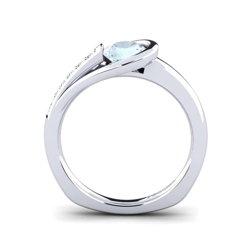 Aquamarine Engagement Ring Genifer 0.8 crt