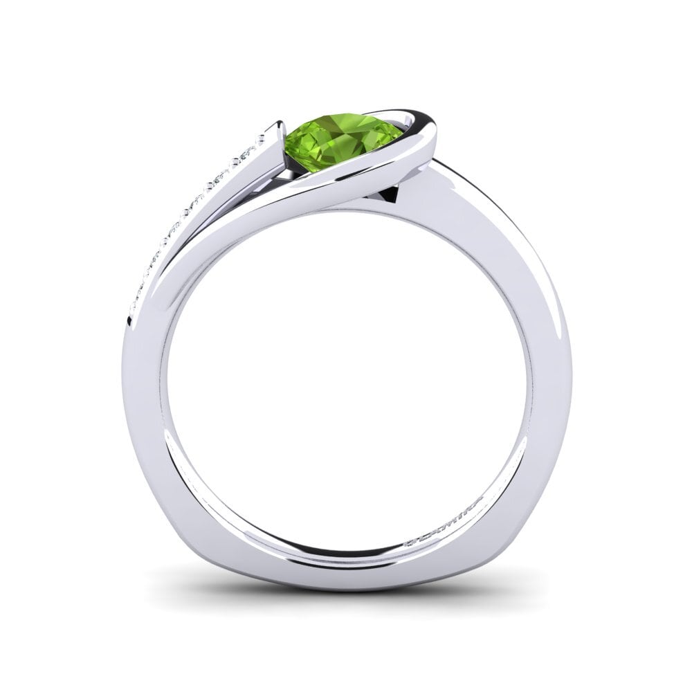 Peridot Engagement Ring Genifer 0.8 crt