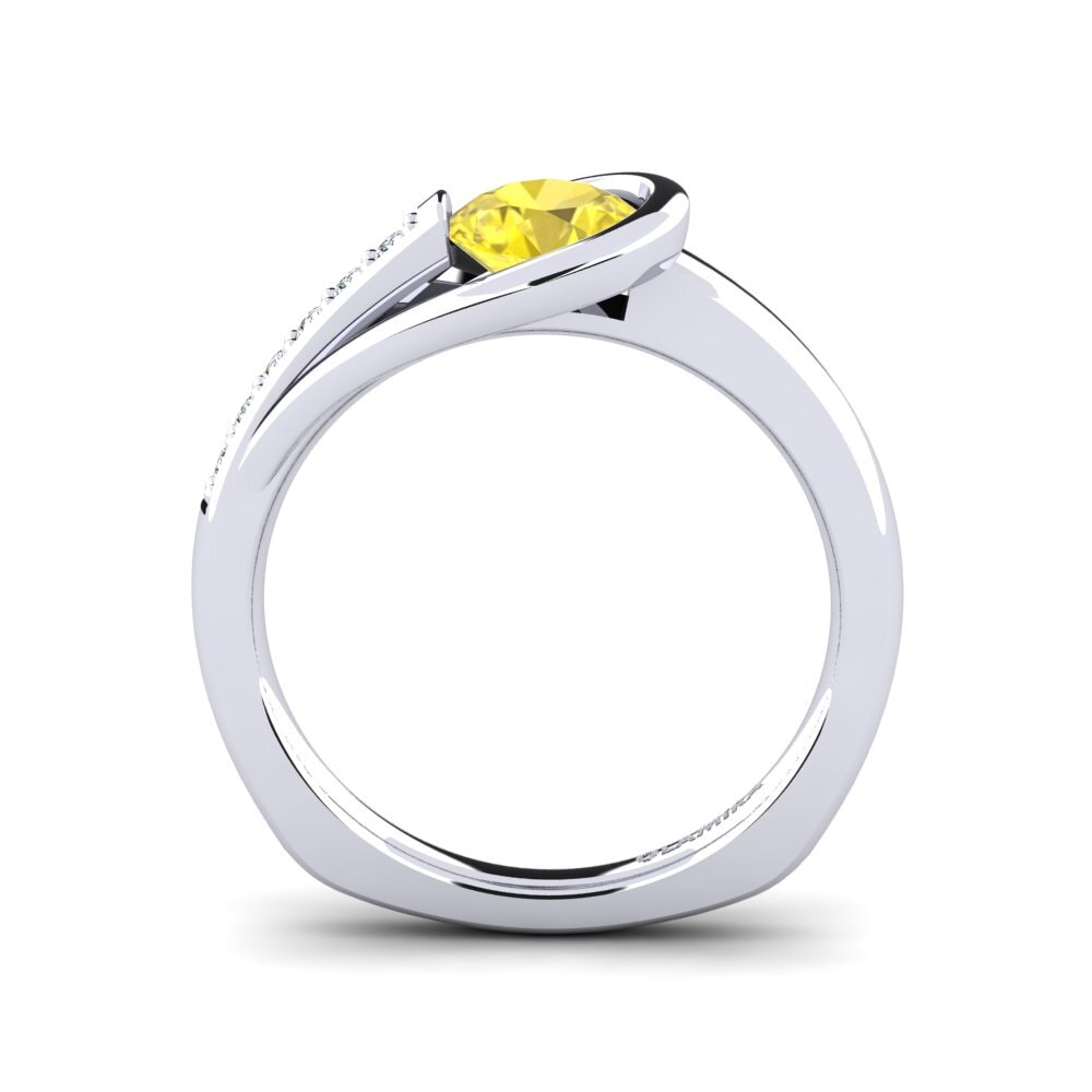 Yellow Sapphire Engagement Ring Genifer 0.8 crt