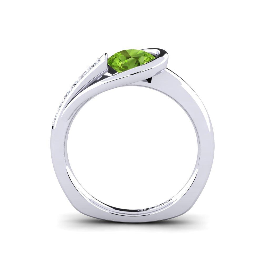 Peridot Engagement Ring Genifer 1.0 crt
