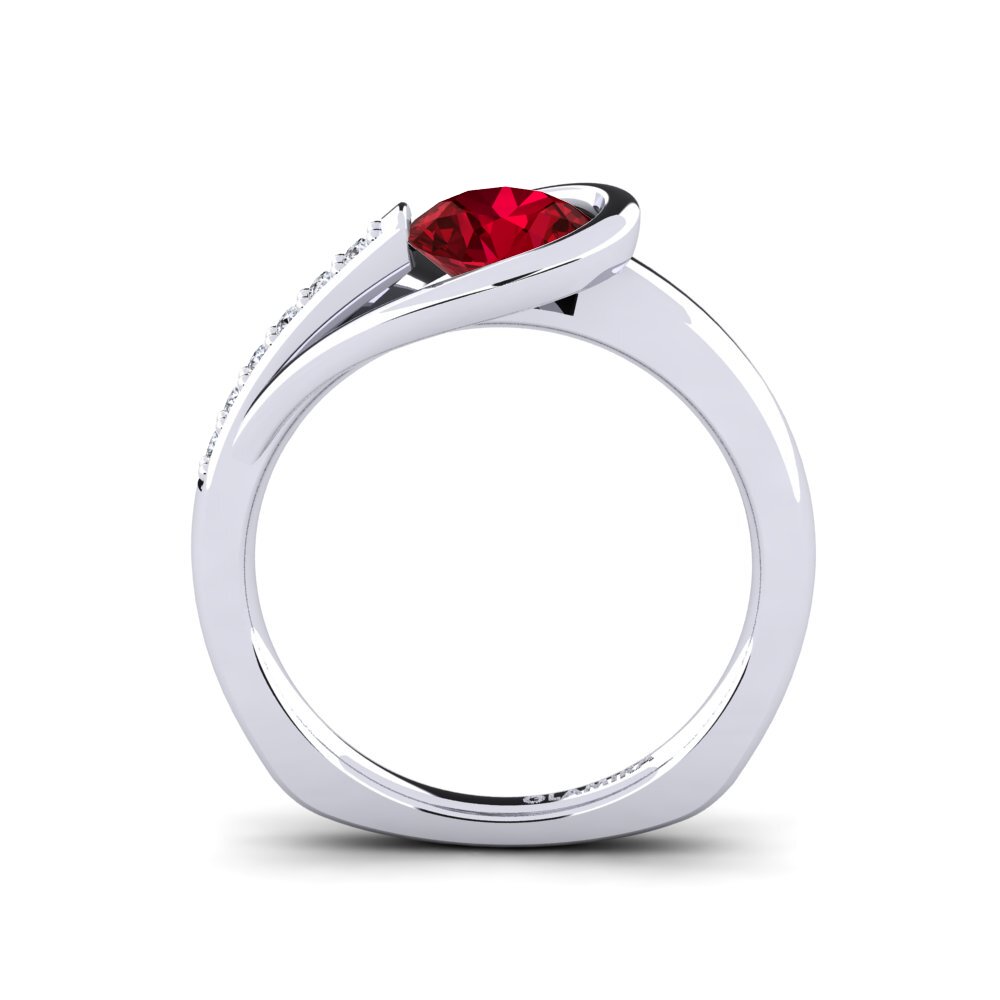 Red Zirconia Engagement Ring Genifer 1.0 crt