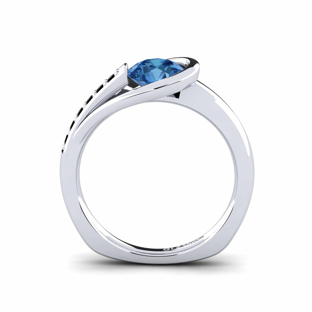 Donker Blauwe Zirkoon Verlovingsring Genifer 1.0 crt
