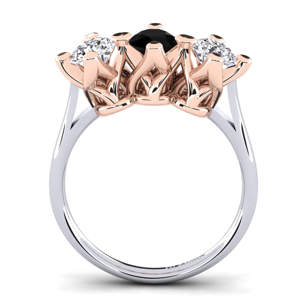 Black Onyx Engagement Ring Gennarina