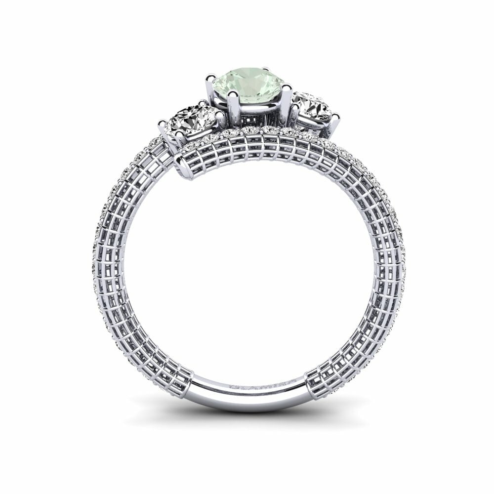 Amatista verde Anillo de compromiso Georgiann
