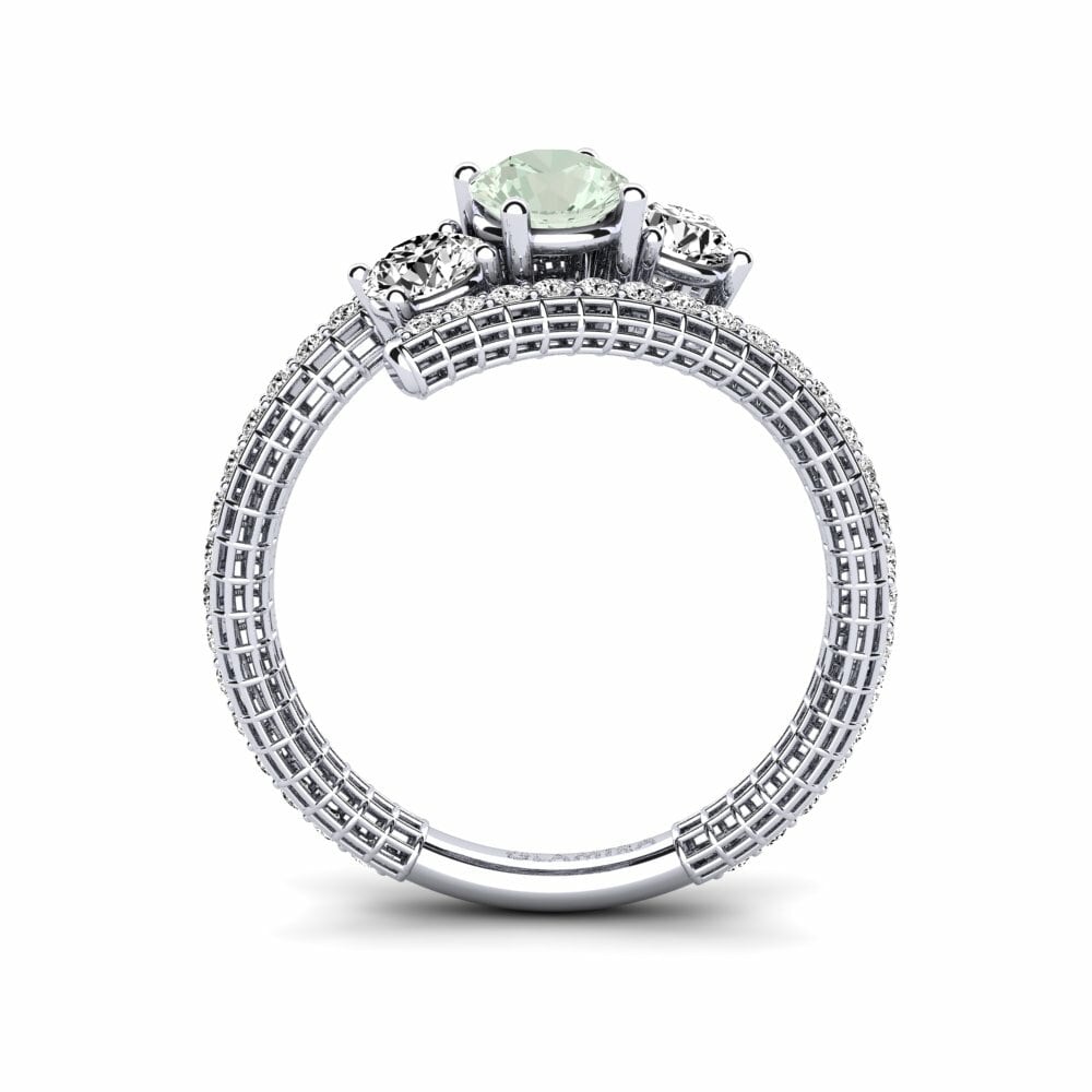 Green Amethyst Engagement Ring Georgiann