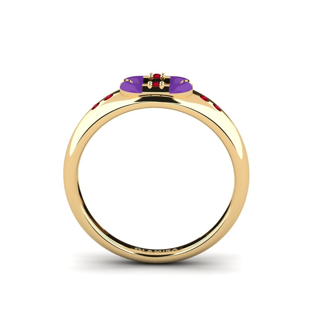 Roter Zirkonia Ring Georgios