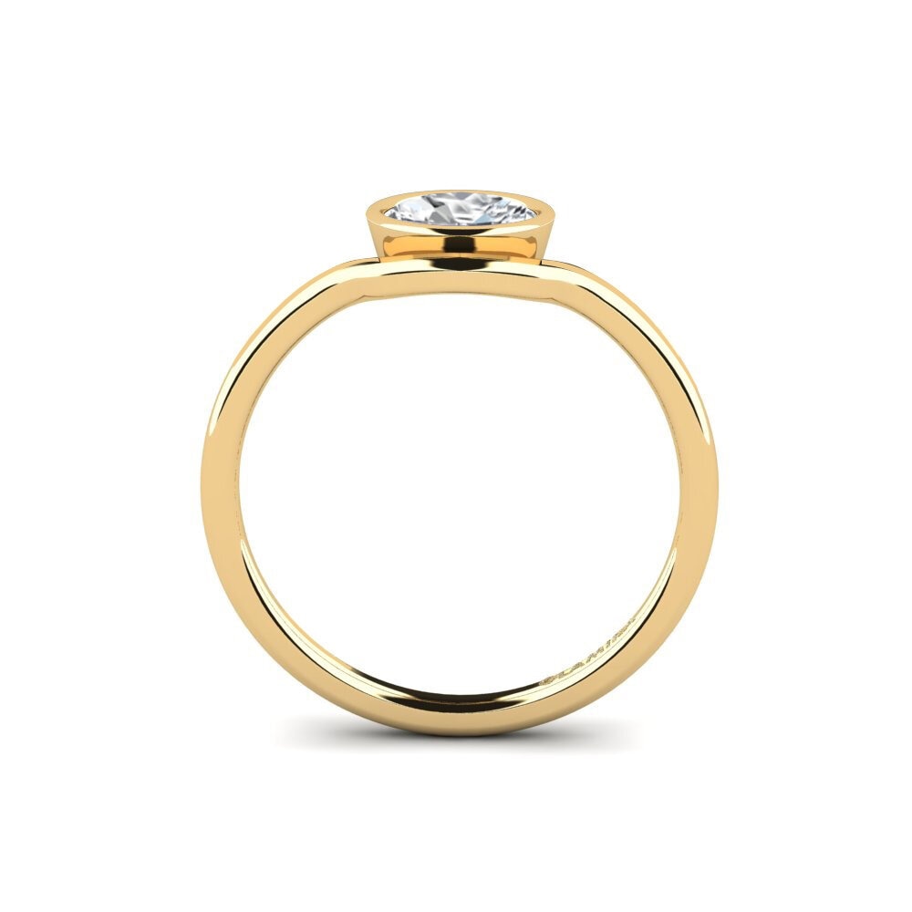 Circón Blanco Anillo de compromiso Geovanni
