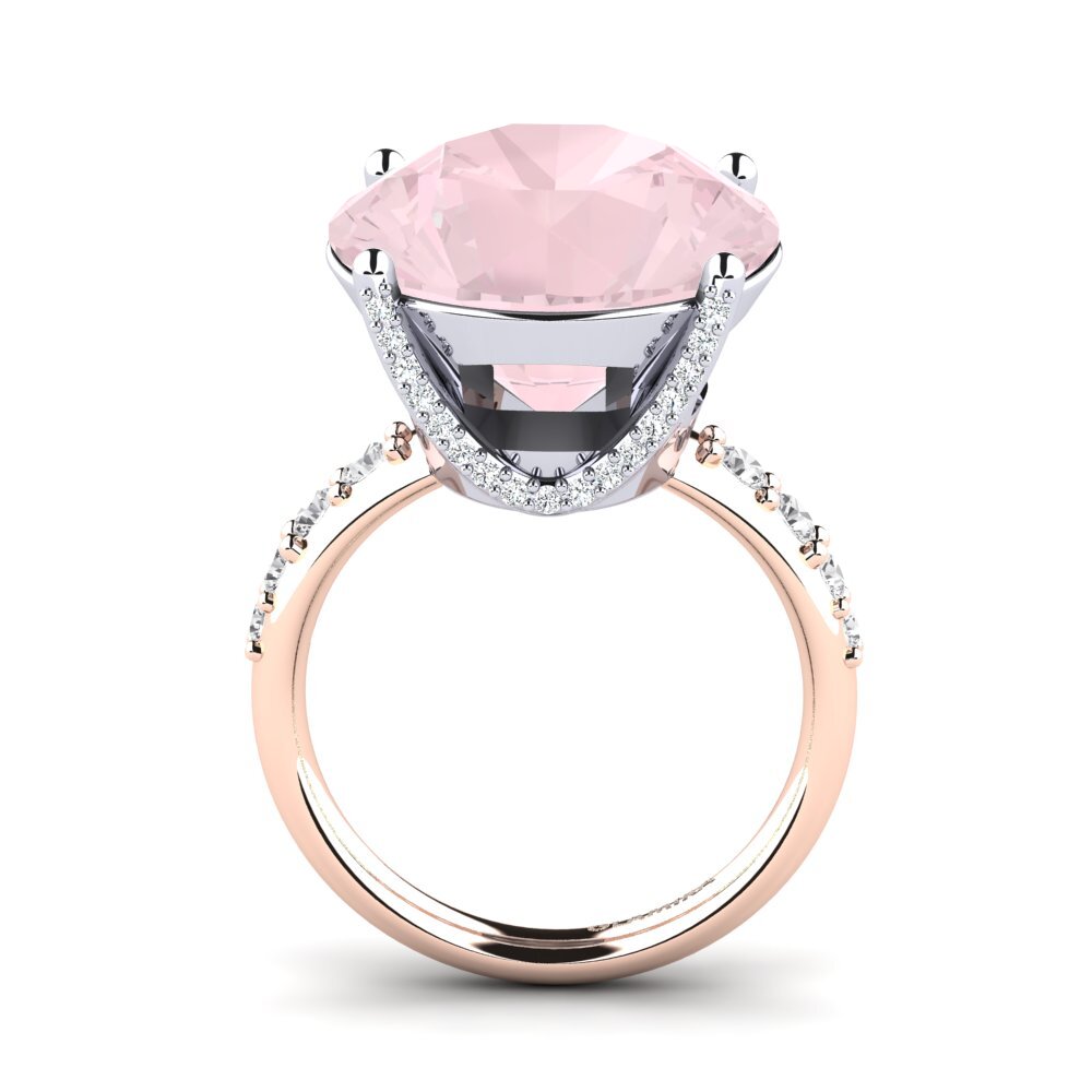14ct Rose / White Gold Ring Gerlindis