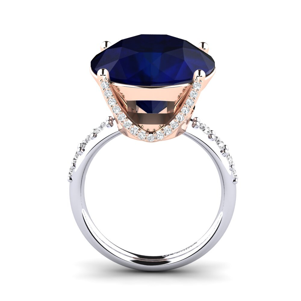 18k Oro Blanco / Rosa Anillo Gerlindis