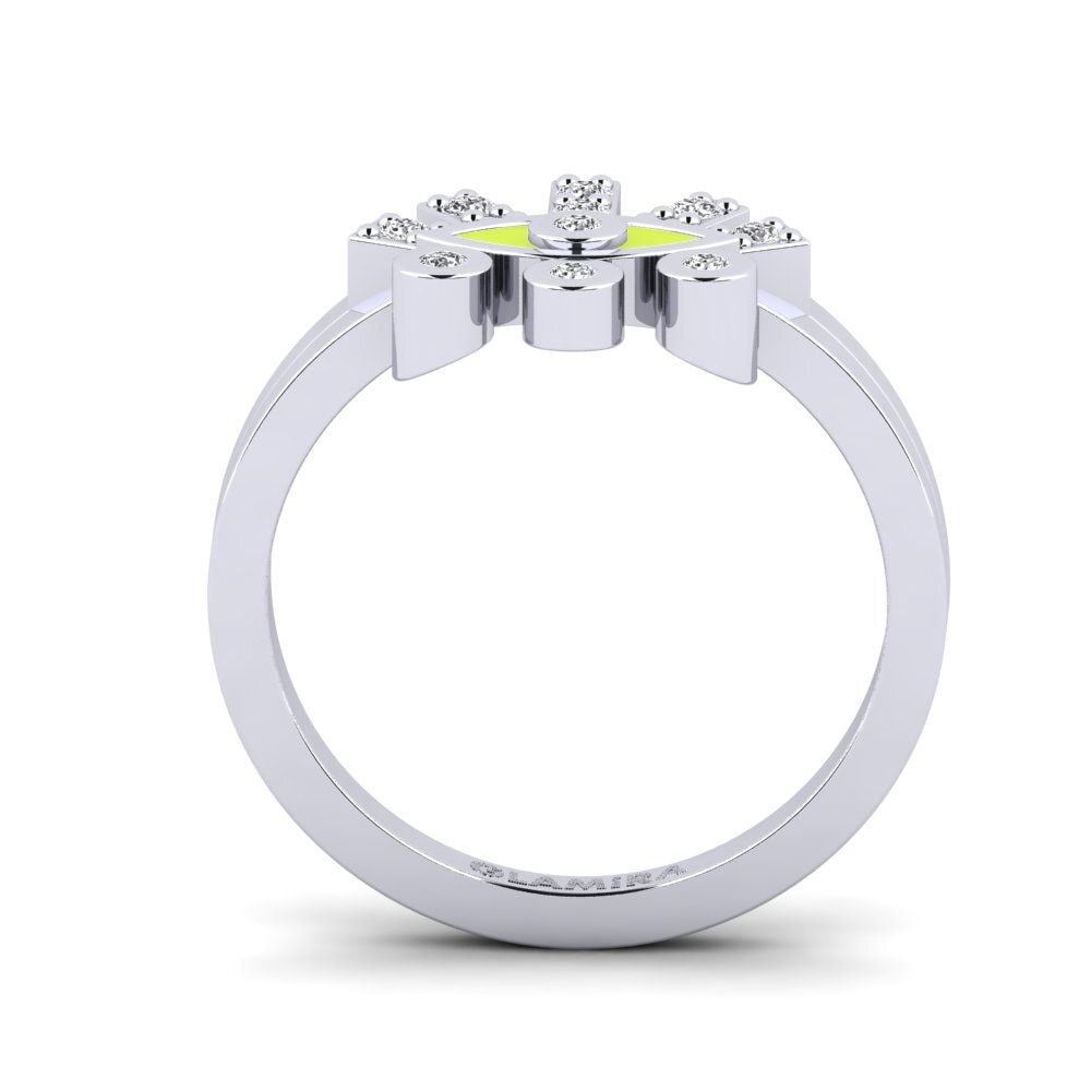 Argent Blanc Anneau rose Germanic