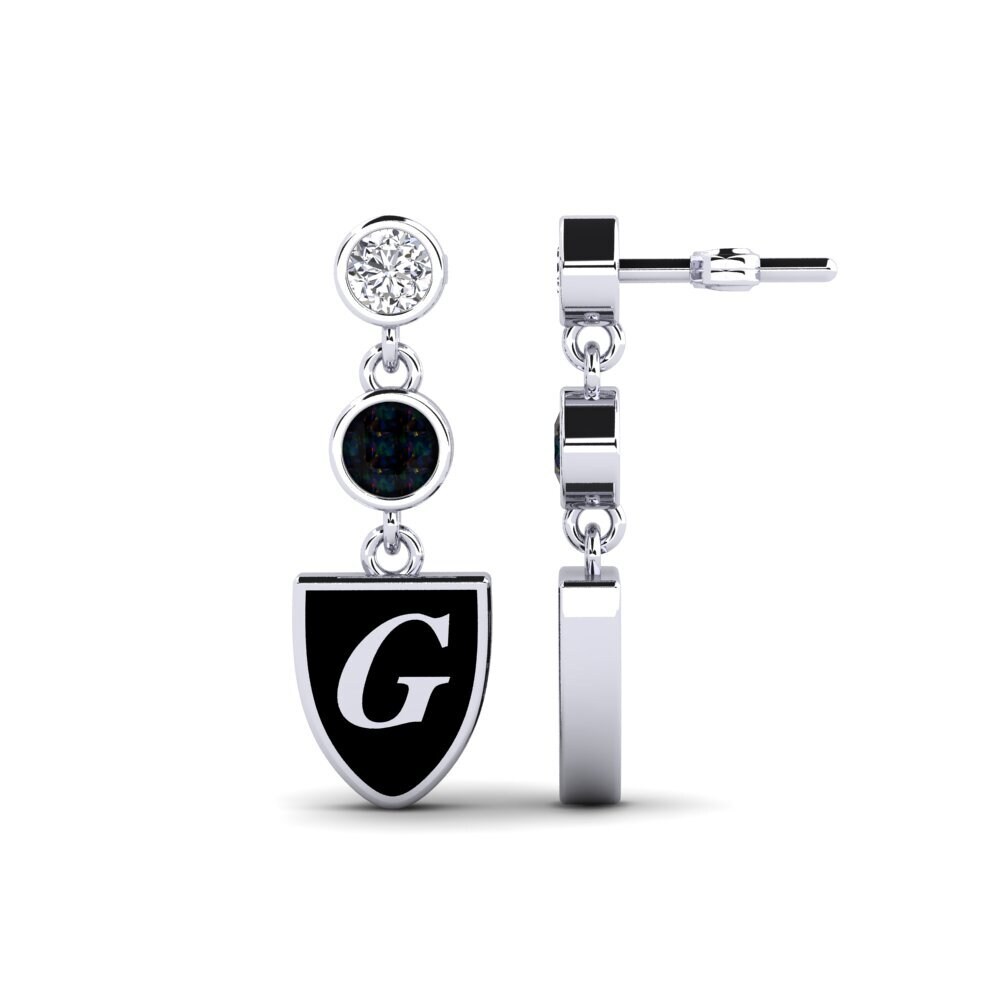 Black Opal Women's Earring Gertude