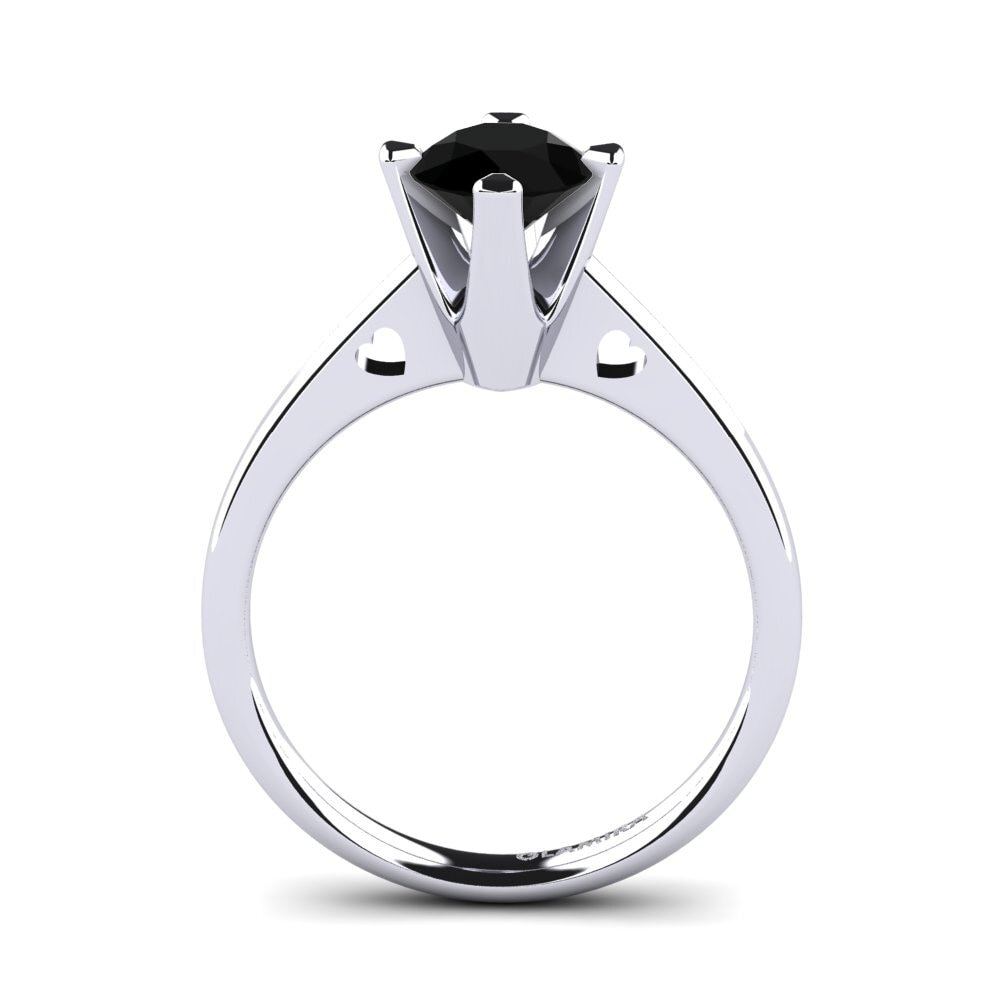 White Silver Engagement Ring Gervasia 1.0 crt