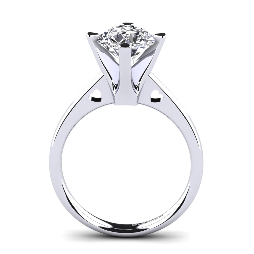 White Silver Engagement Ring Gervasia 2.0 crt