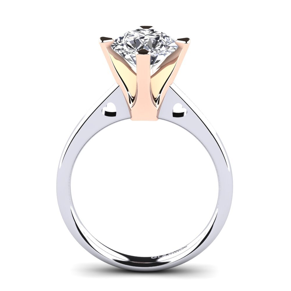 375 Weiß & Rotgold Verlobungsring Gervasia 2.0 crt