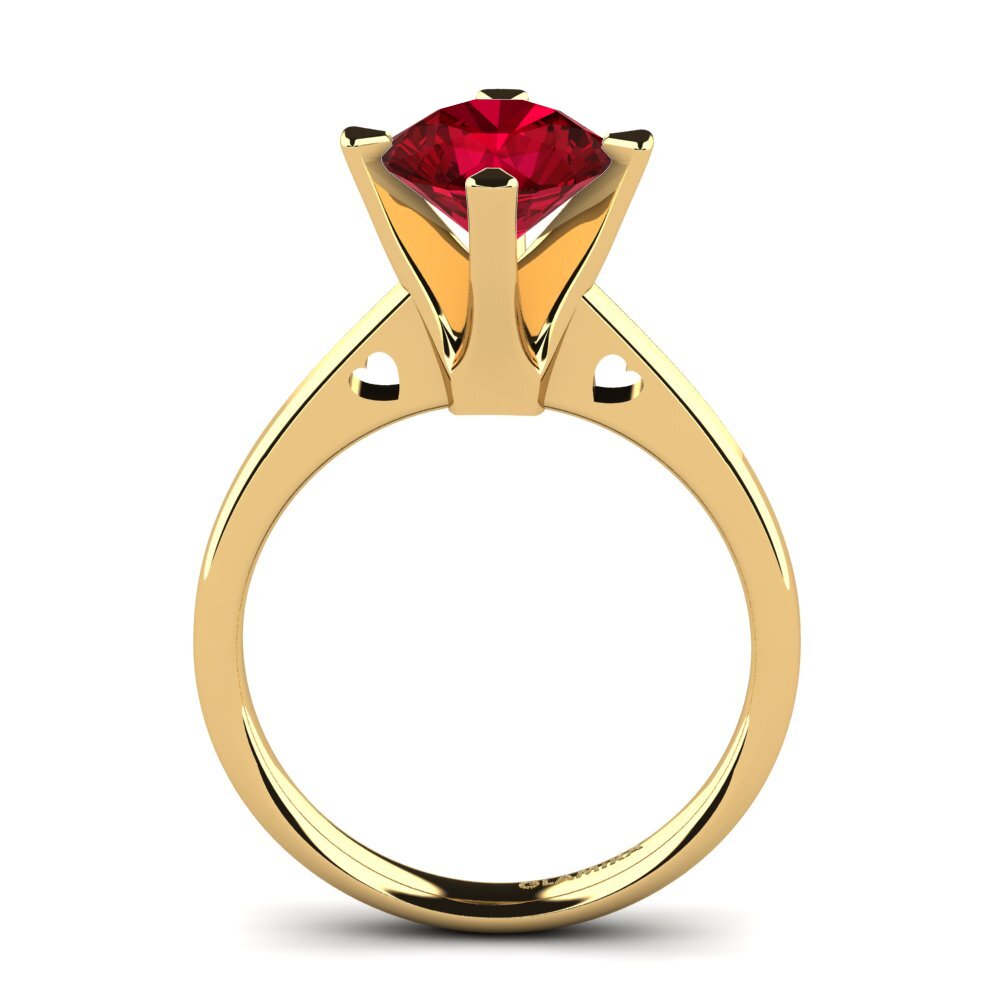 Red Zirconia Engagement Ring Gervasia 2.0 crt