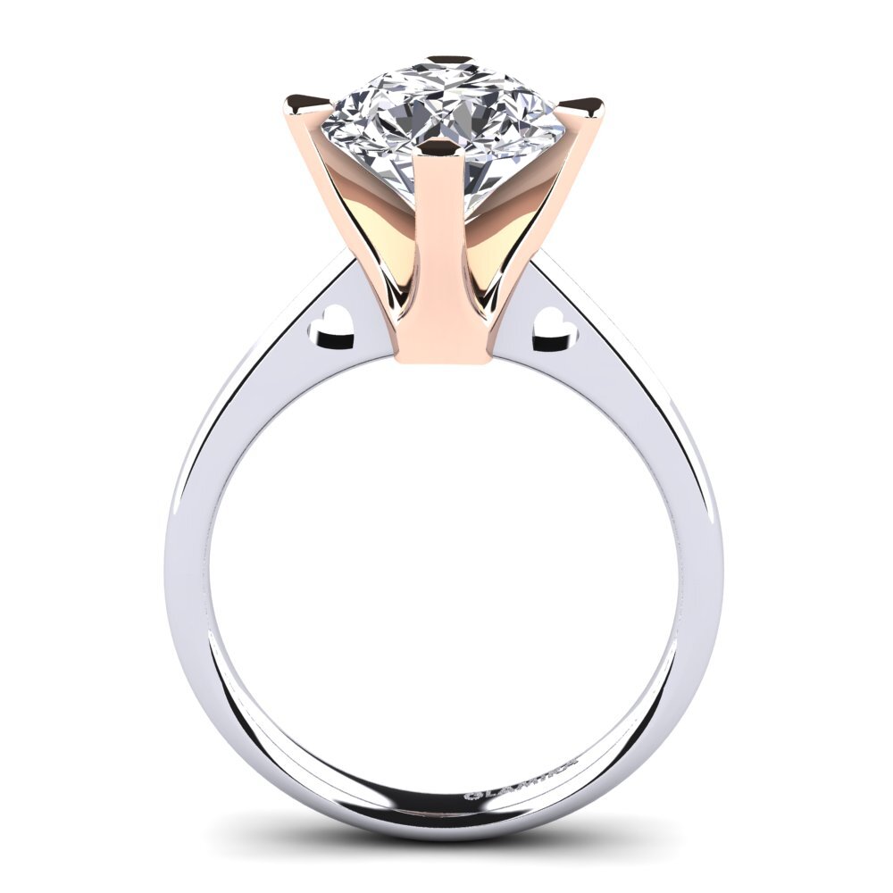 18ct White / Rose Gold Engagement Ring Gervasia 3.0 crt