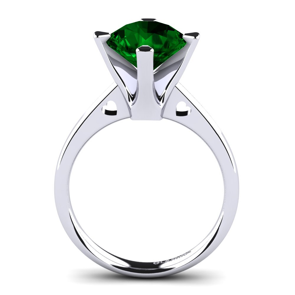 Green Zirconia Engagement Ring Gervasia 3.0 crt