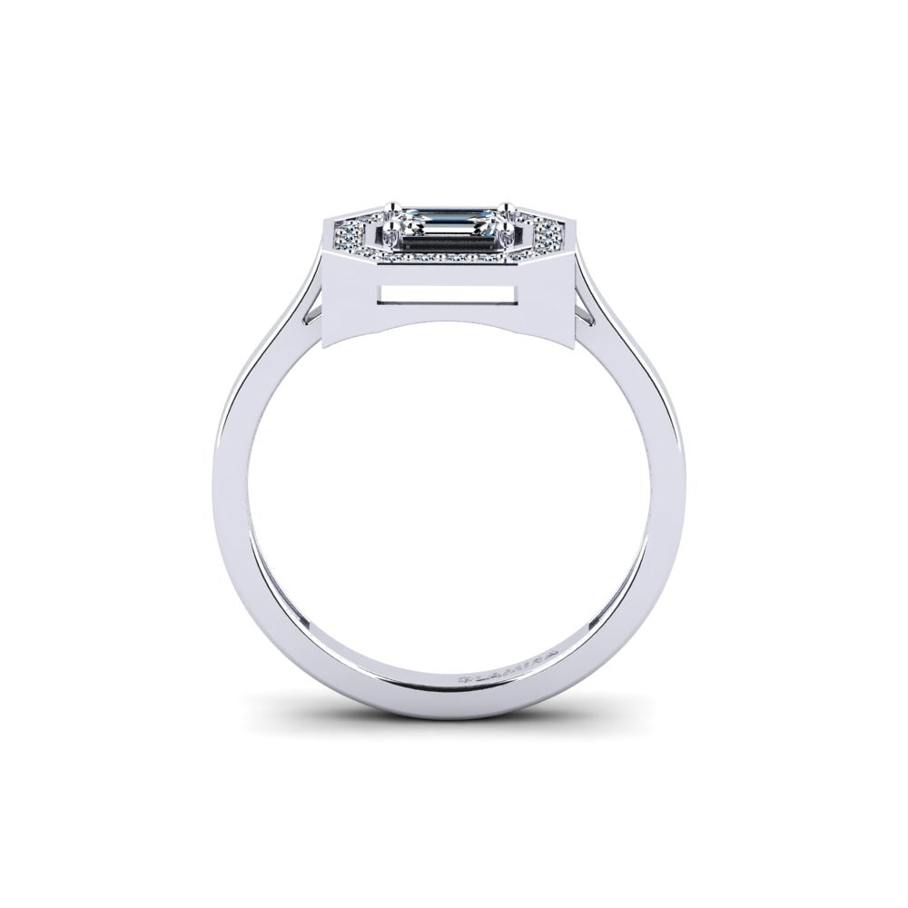 9ct White Gold Engagement Ring Gian