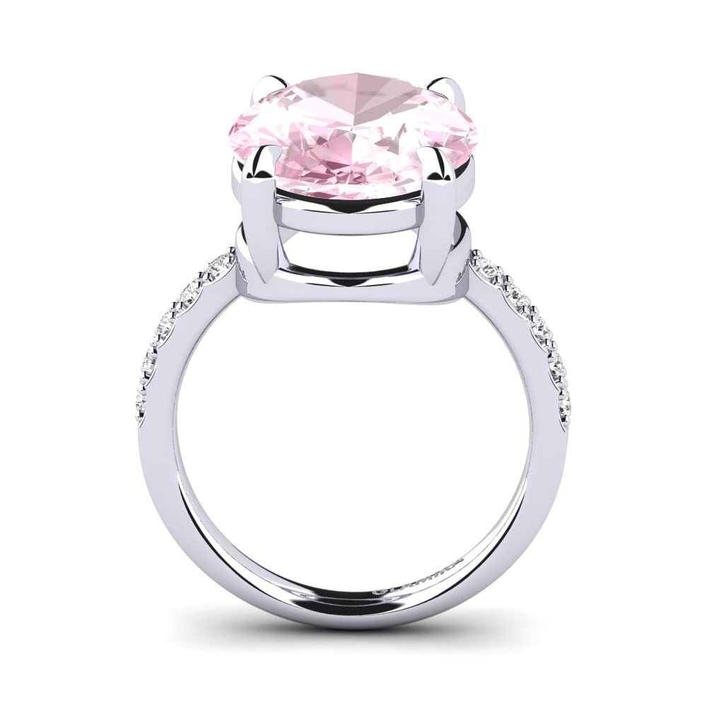 White Silver Ring Gillian