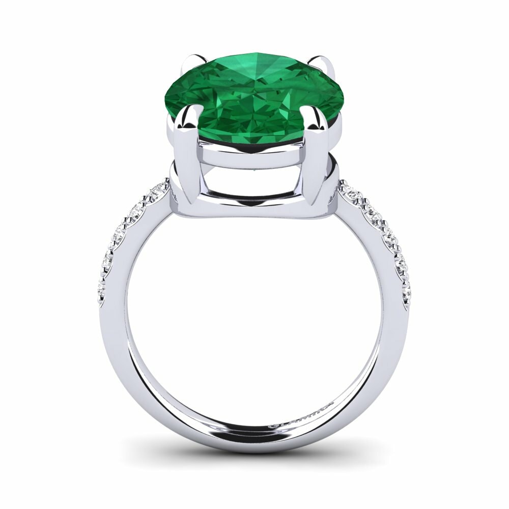 Nhẫn Gillian Đá Emerald (Đá nhân tạo)