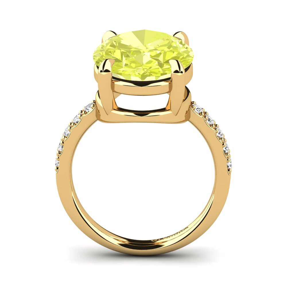 14k Oro Amarillo Anillo Gillian