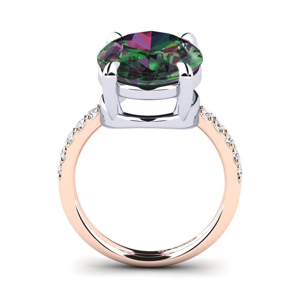 14ct Rose / White Gold Ring Gillian