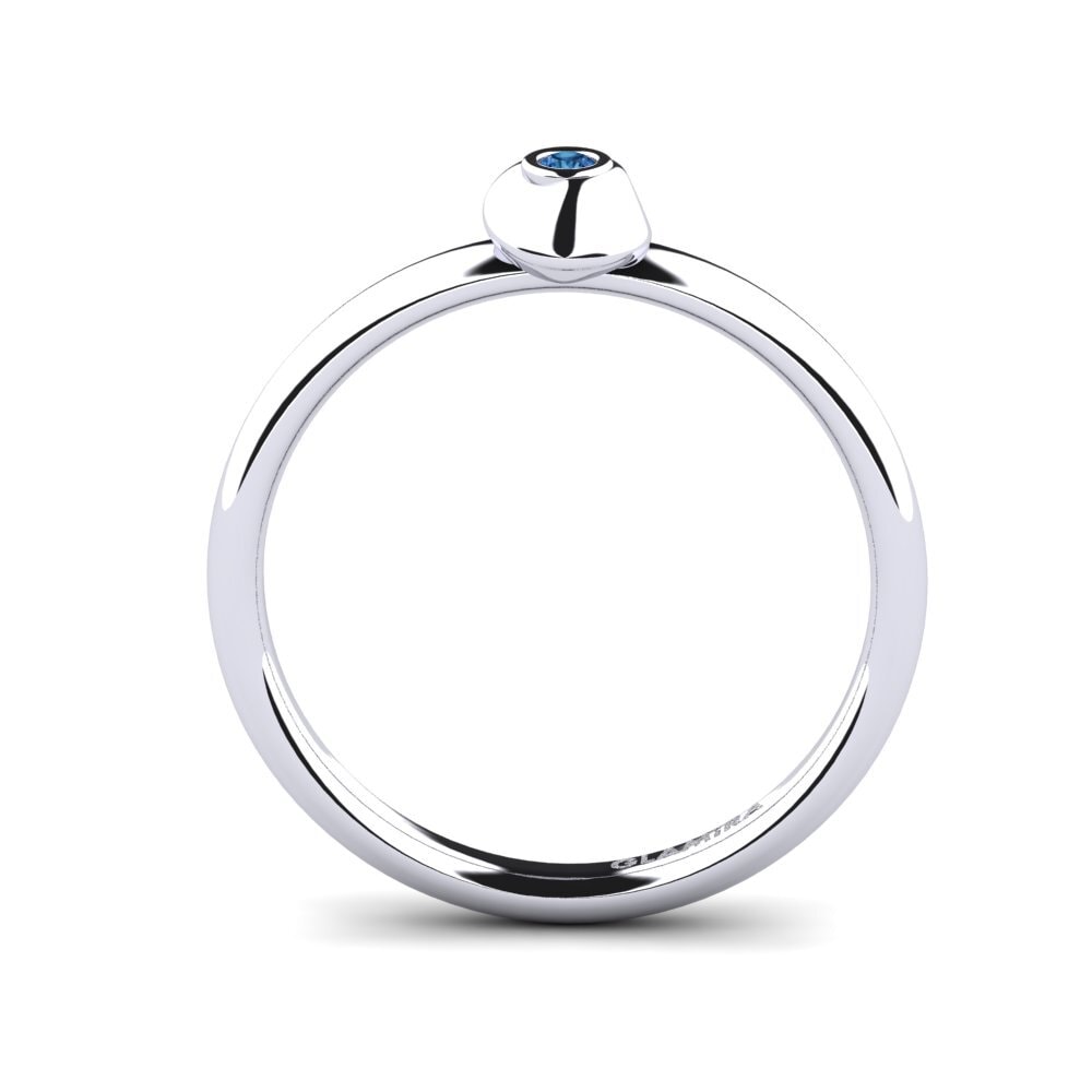 Dark Blue Zirconia Women's Ring Gimblet