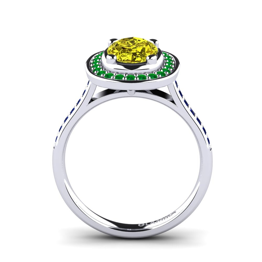 950 Platinum Yellow Diamond Engagement Ring Girona