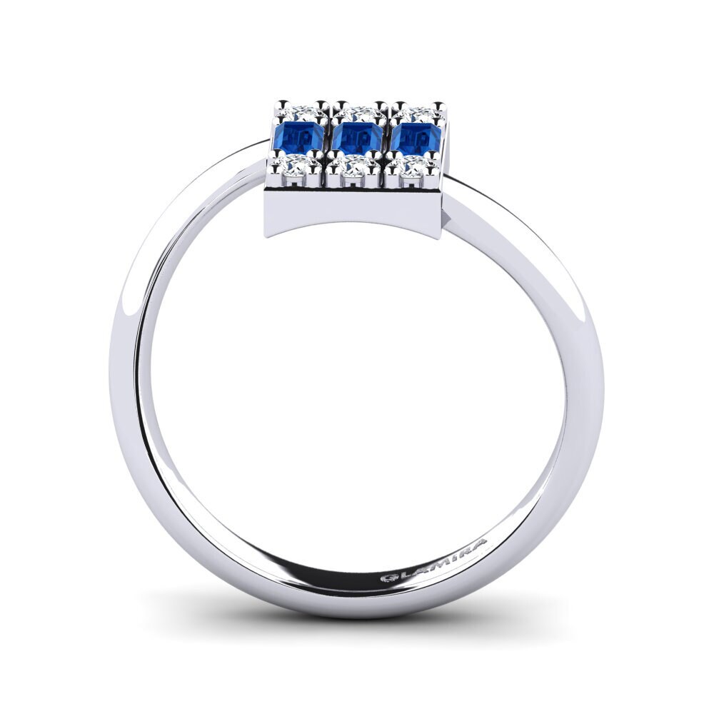 Zircone Blu Scuro Anello Gisco