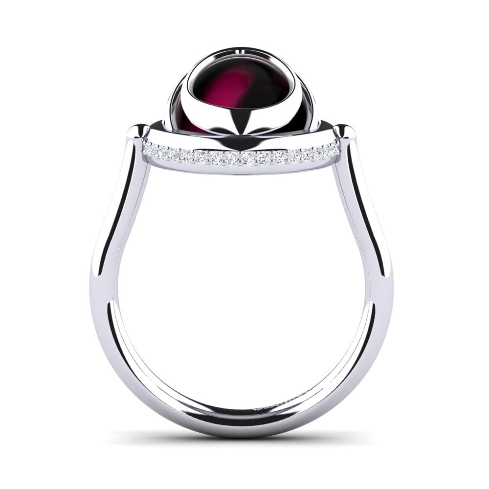 Cabochon Rhodolite Garnet Ring Giselbert