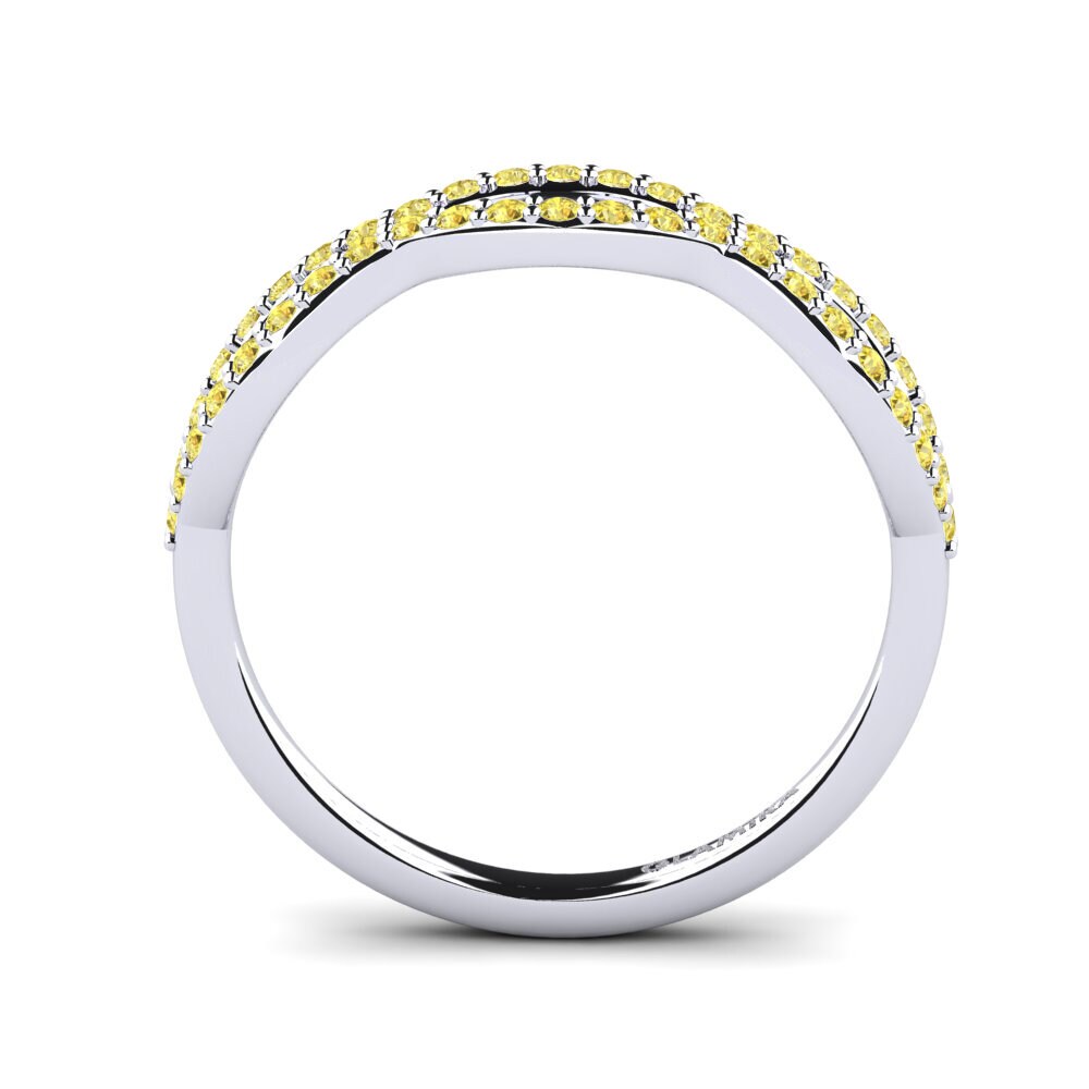 Round Yellow Sapphire Ring Gisind