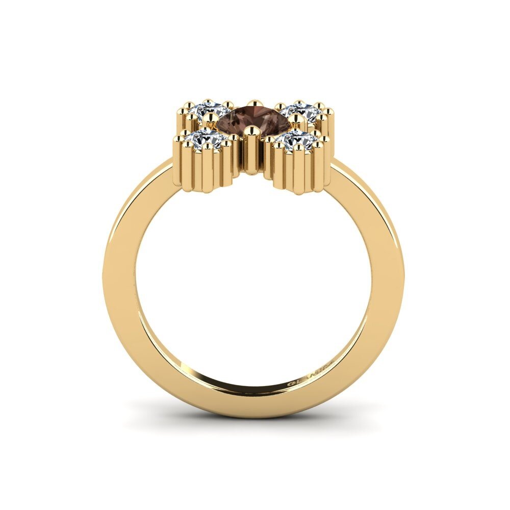 Round Smoky Quartz Ring Gitarax