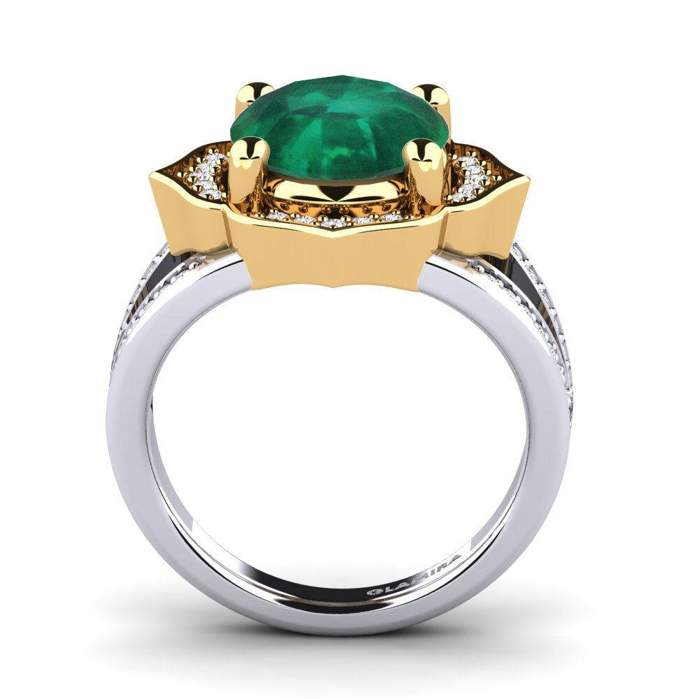 18k Oro Blanco / Amarillo Anillo Gizella
