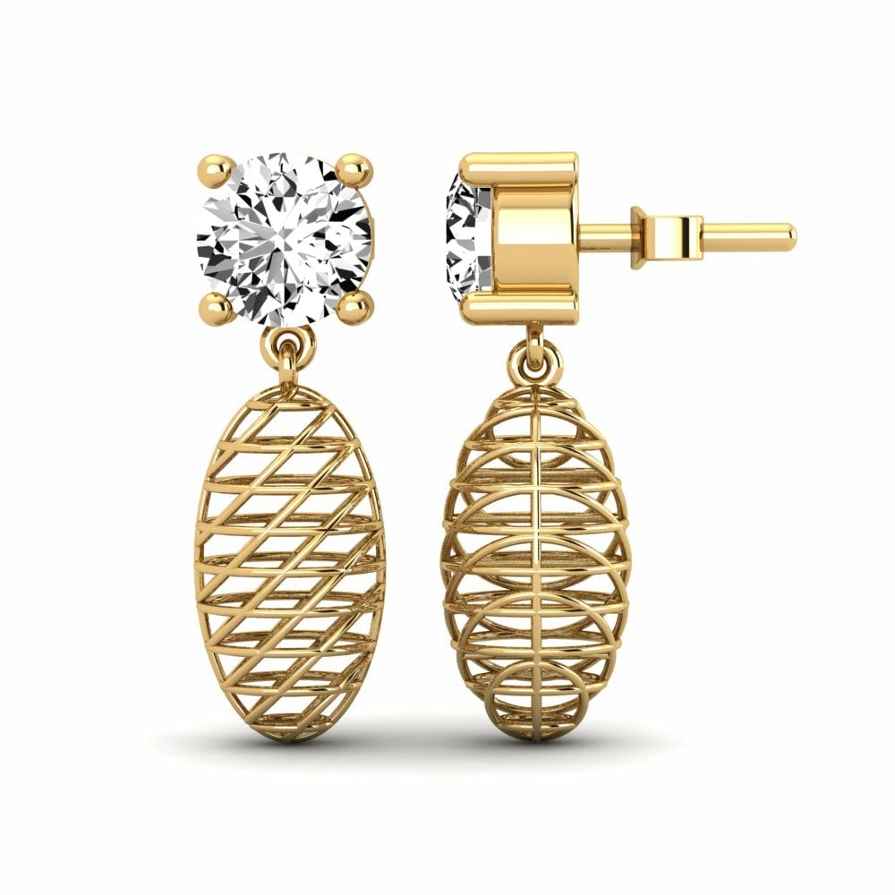 Moissanite Boucle d'oreille femme Gladys