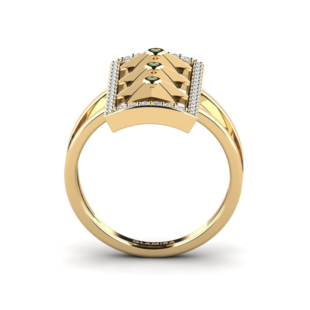 Diamante Verde Anel Glaede