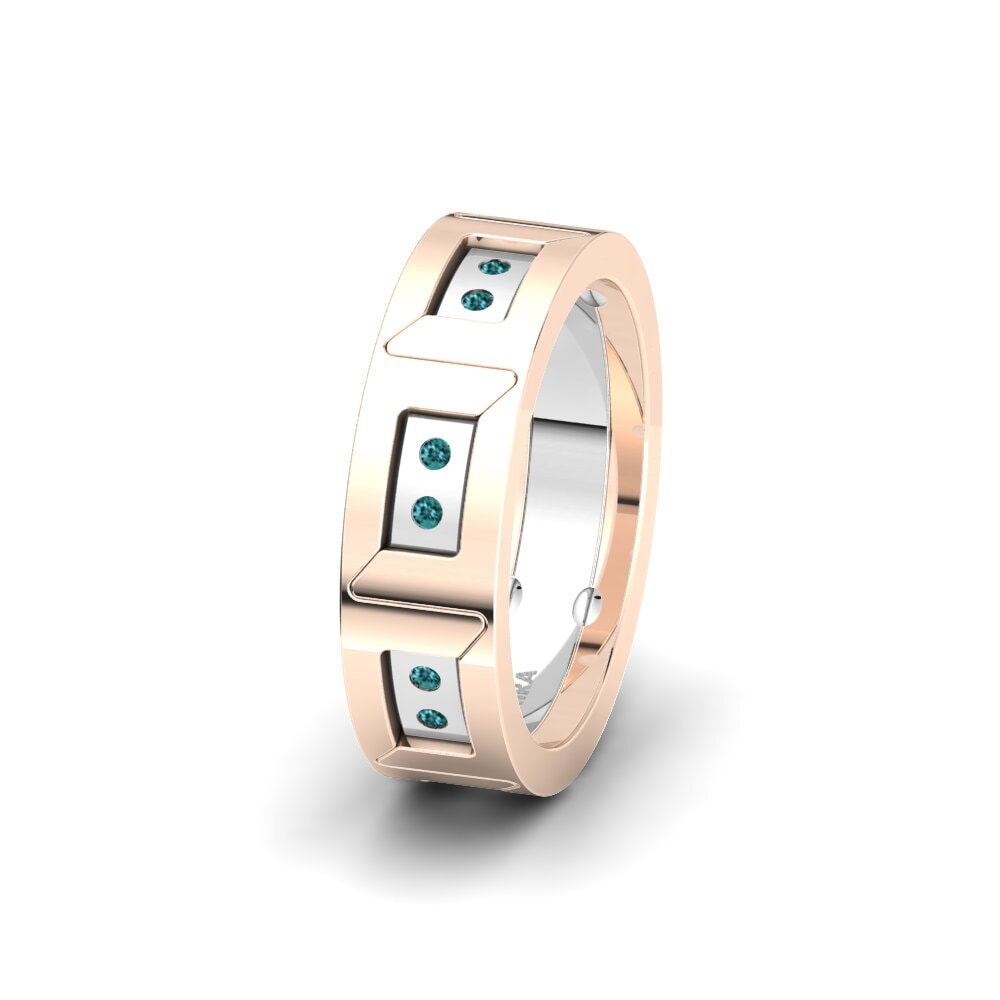 Diamant Bleu Alliance pour femme Glamorous Destiny 6 mm