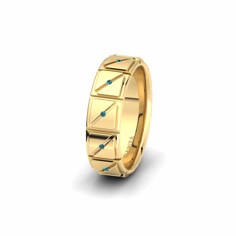 Diamant Bleu Alliance pour femme Glamorous Magic 6 mm