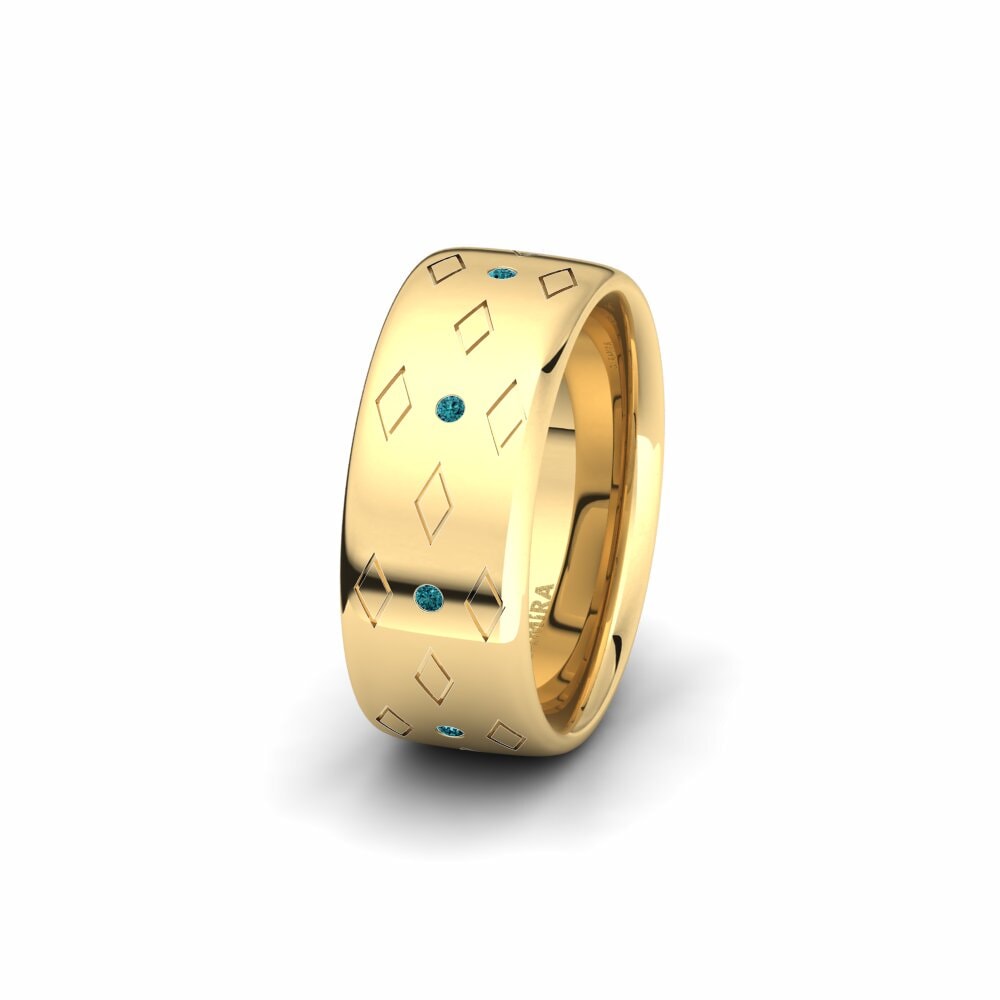 Diamant Bleu Alliance pour femme Glamorous Mood 8 mm